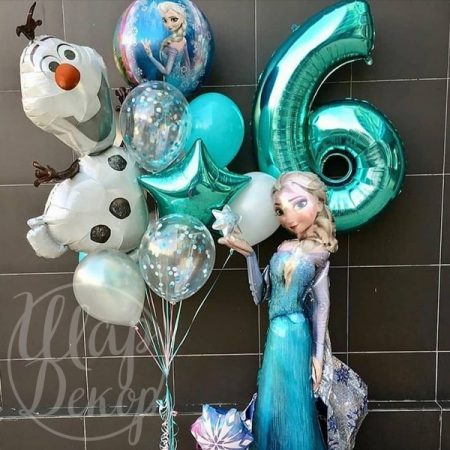 Набор воздушных шаров с гелием на 6 лет Холодное сердце