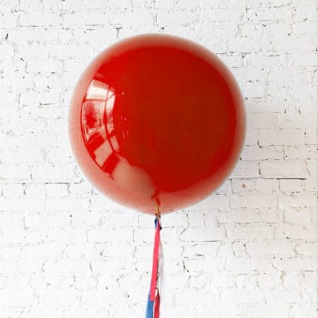 Шар большой воздушный с гелием красный