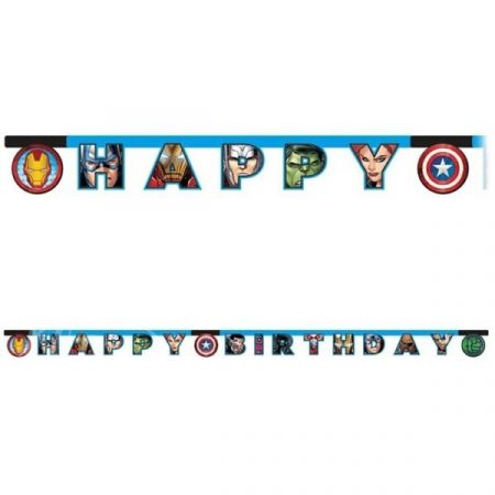 Гирлянда Мстители Happy birthday