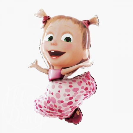 Шар воздушный с гелием Маша с хвостиками