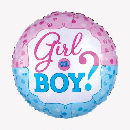 Шар воздушный круглый Girl or Boy?